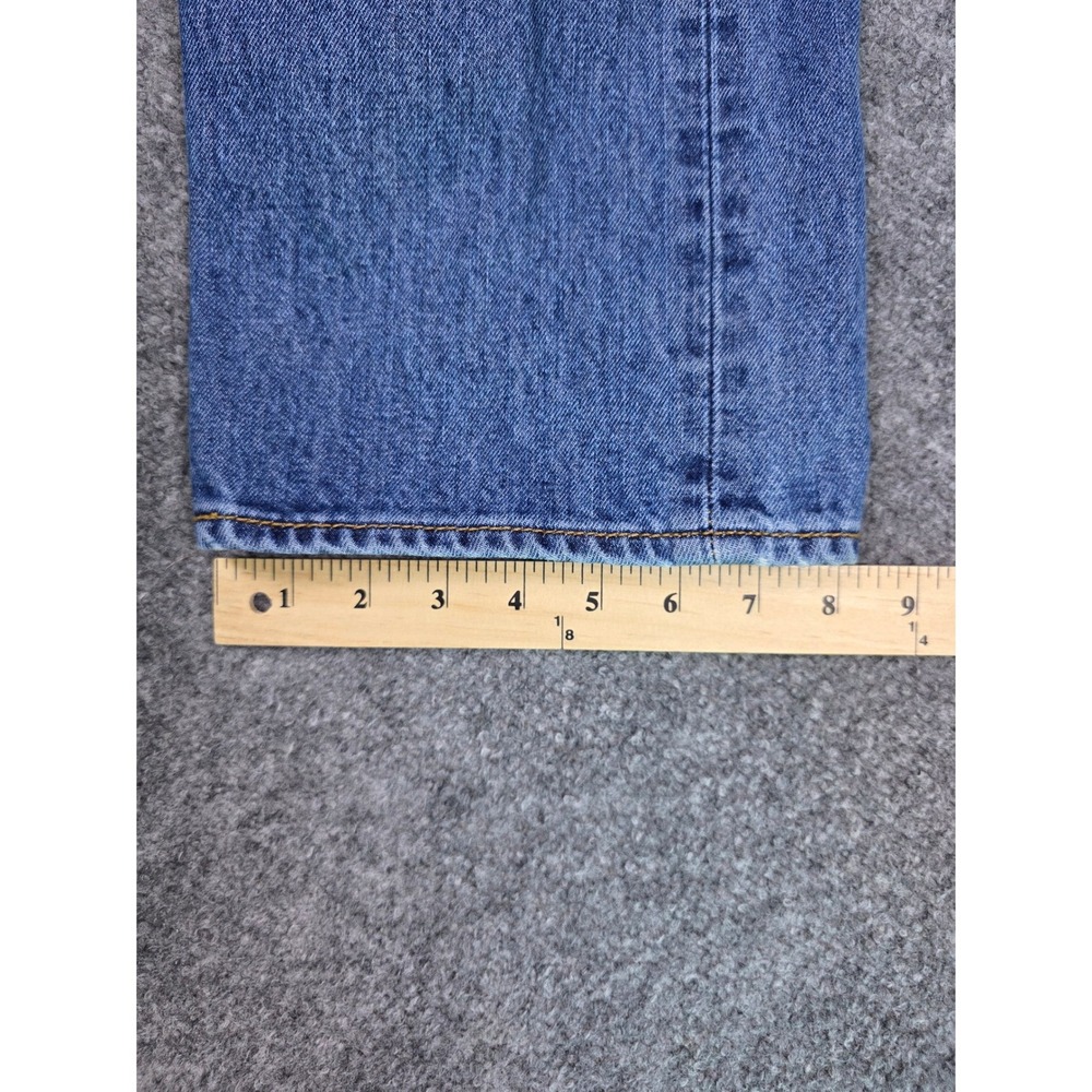 Levi's 501 Original Fit Jeans Mens 36x32 Blue Straight Leg Button Fly Denim 1268 - Picture 10 of 12